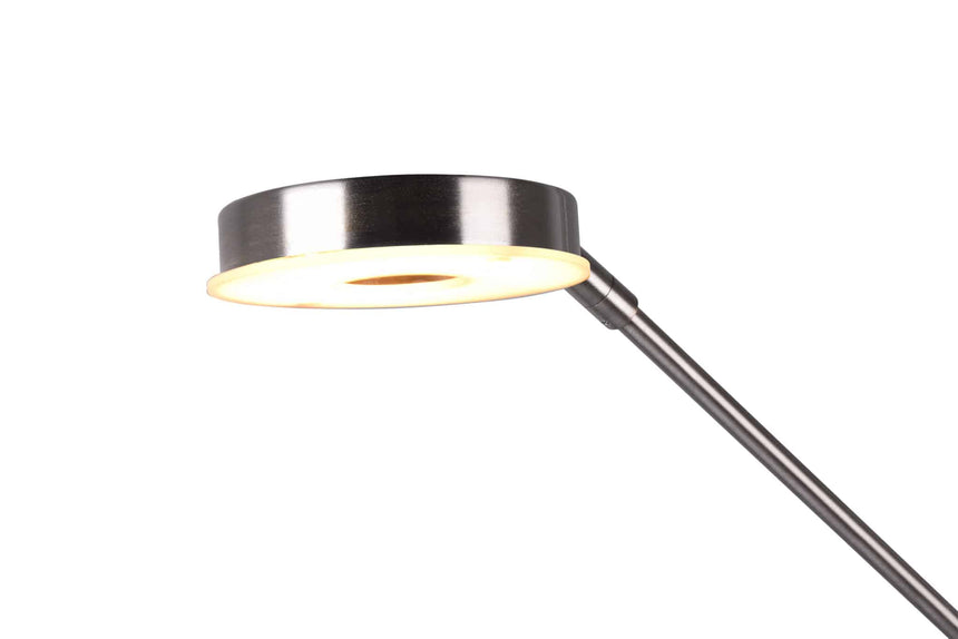 Trio Barrie Lámpara de pie LED de metal níquel mate 424210307