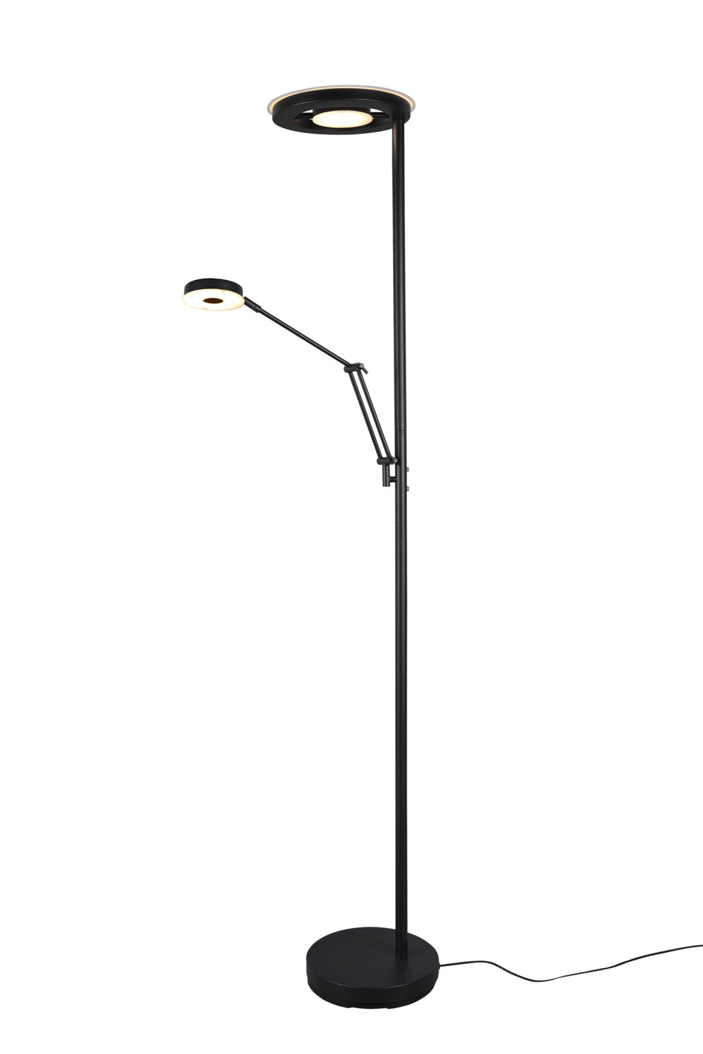 Trio Barrie Black Mat Metal LED Floor Lamp 424210332