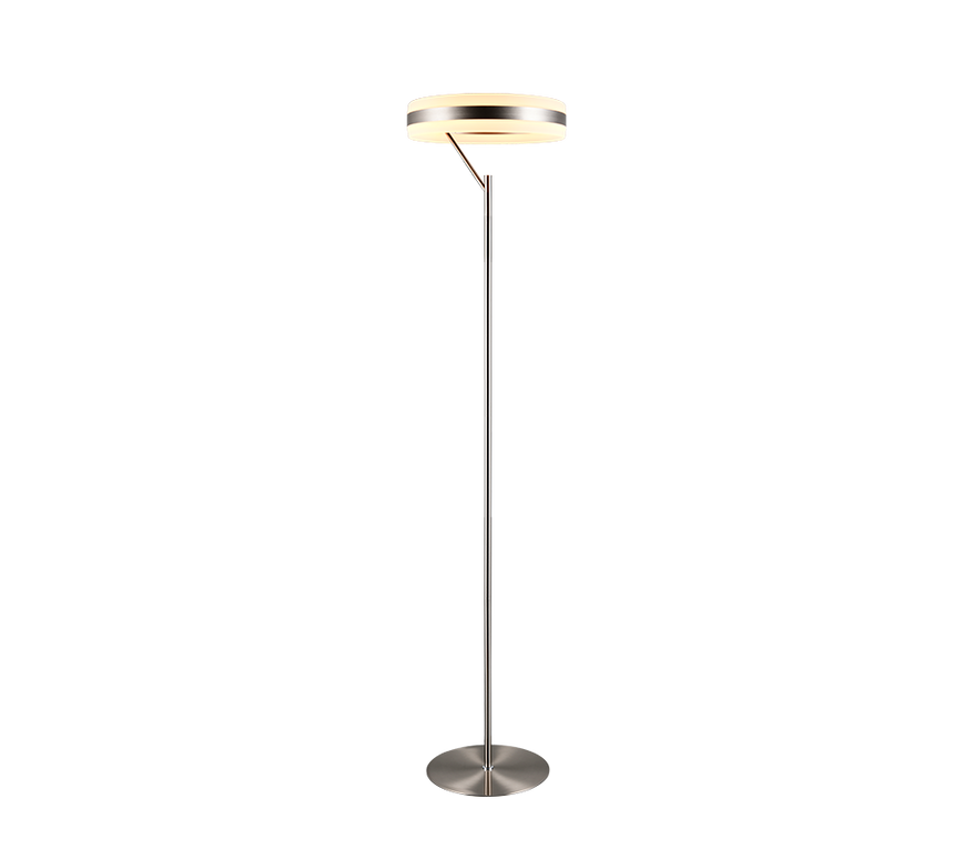 Lámpara de pie Trio Dios LED níquel mate 180cm 431410107
