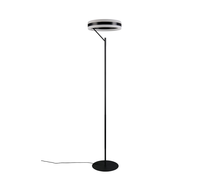 Lámpara de pie Trio Dios LED negro mate 180cm 431410132