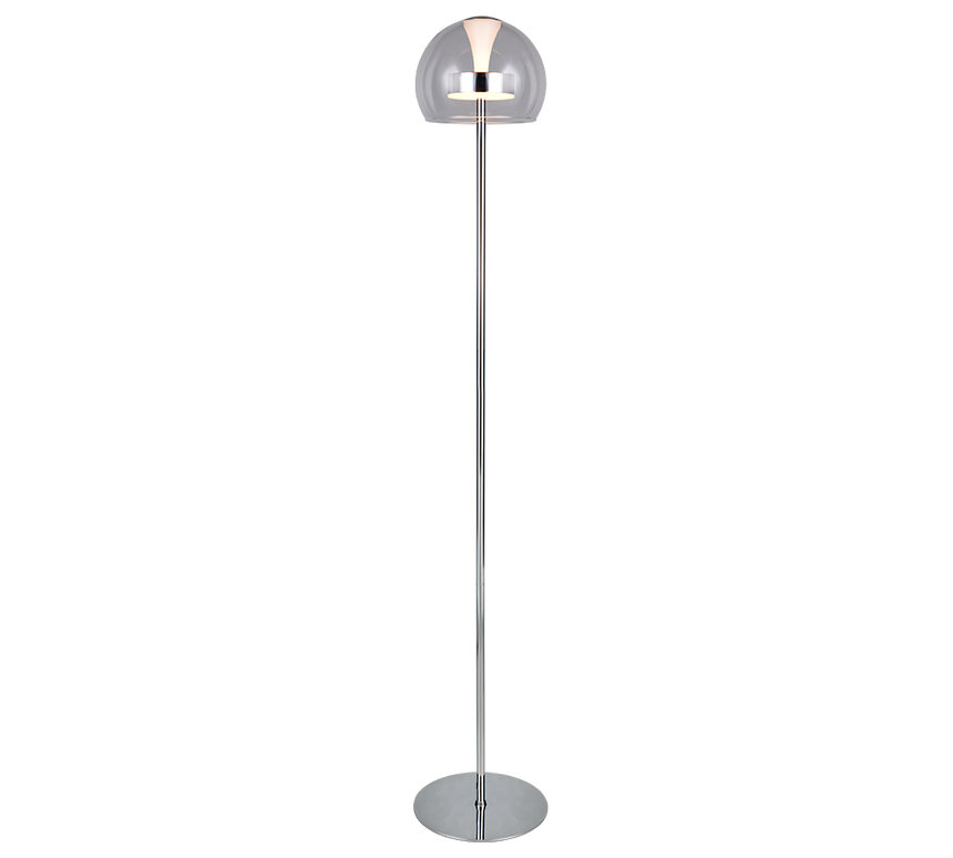 Lámpara de pie Trio Flynt LED cromo 130cm 431610106