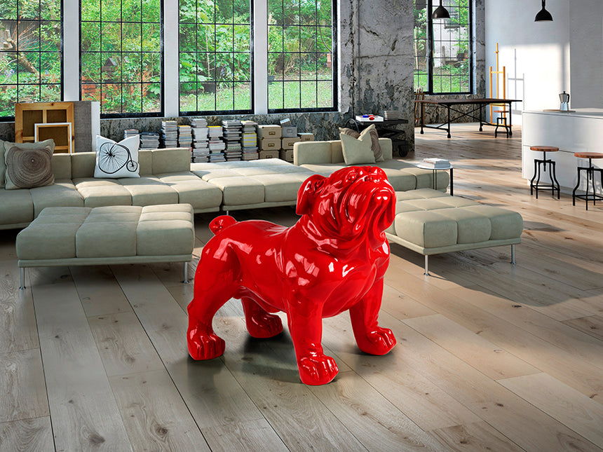 Figura decorativa Schuller Bulldog grande rojo 94cm 431835 - imagen 3