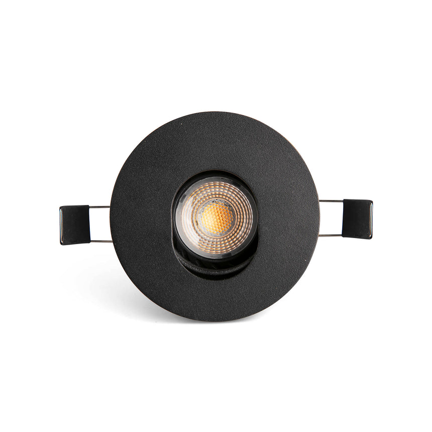 Downlight empotrable de techo Faro Niva GU10 LED negro IP20 43428