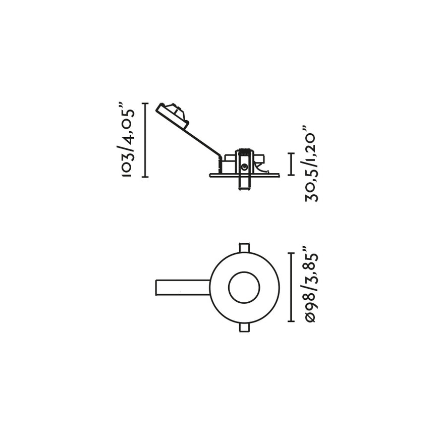 Downlight empotrable de techo Faro Niva GU10 LED negro IP65 43430