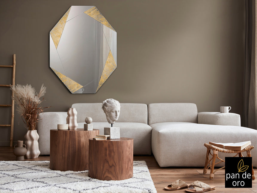 Espejo Schuller Laverna pan de oro y negro 92x120cm 434