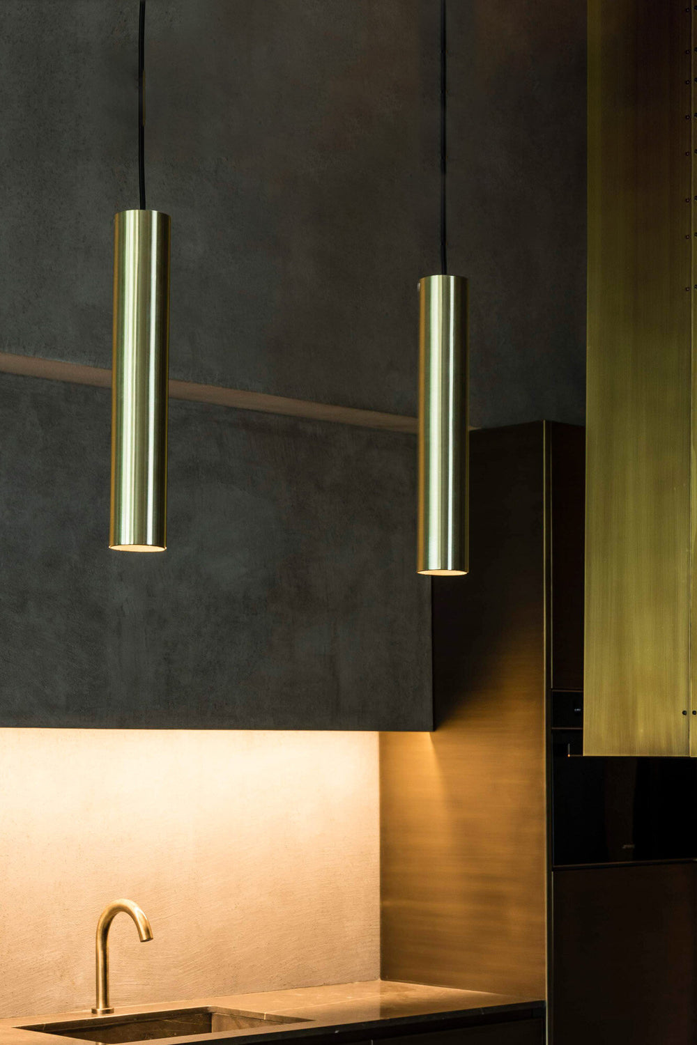 Faro STAN Satin gold pendant lamp 43756