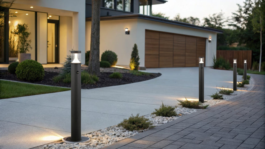 Baliza de exterior Trio Tagus LED antracita IP54 100cm 438569142