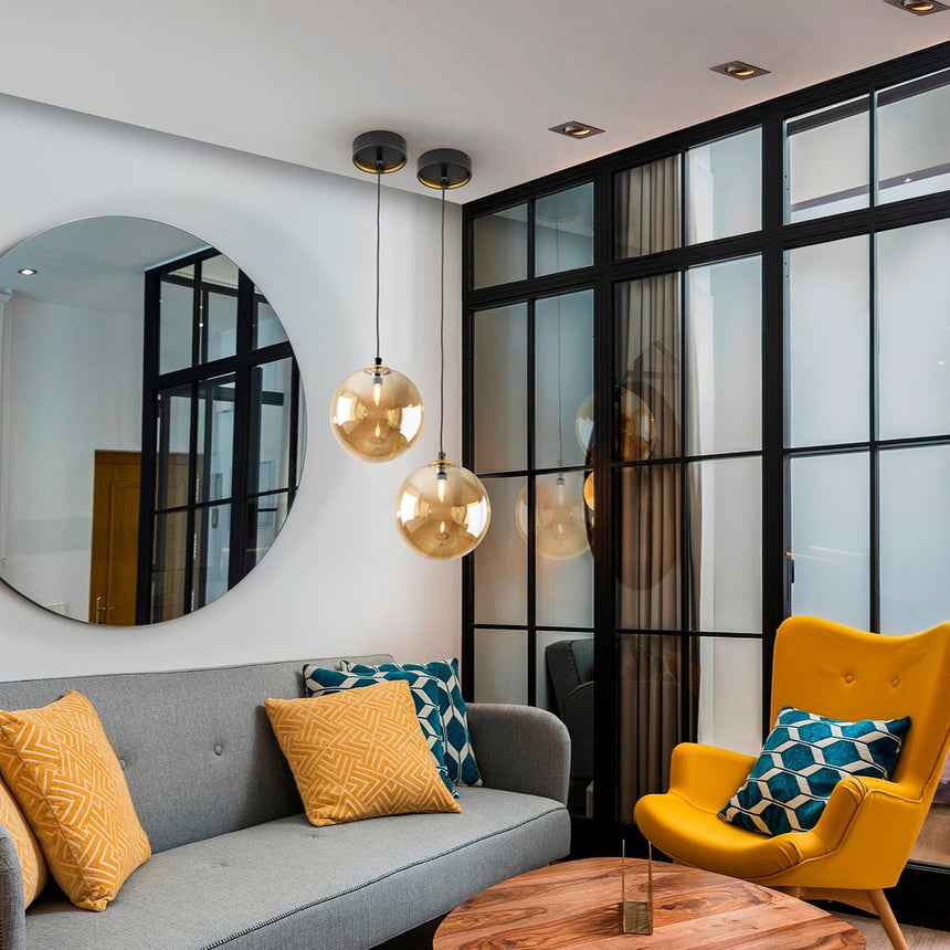 Schuller Dark Lámpara de techo colgante 1L 20D negro latón 439381