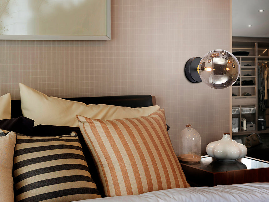 Schuller Dark Wall Lamp 1 Light Black Brass 439602