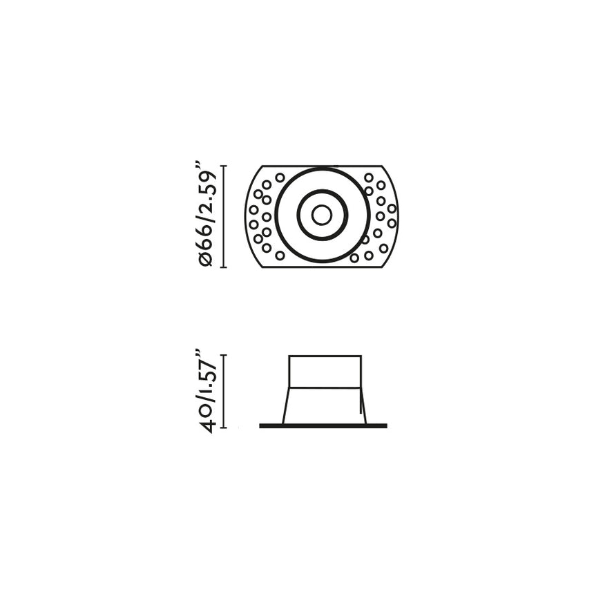Downlight empotrable de techo Faro Flac GU10 LED blanco 44106 - vista alternativa