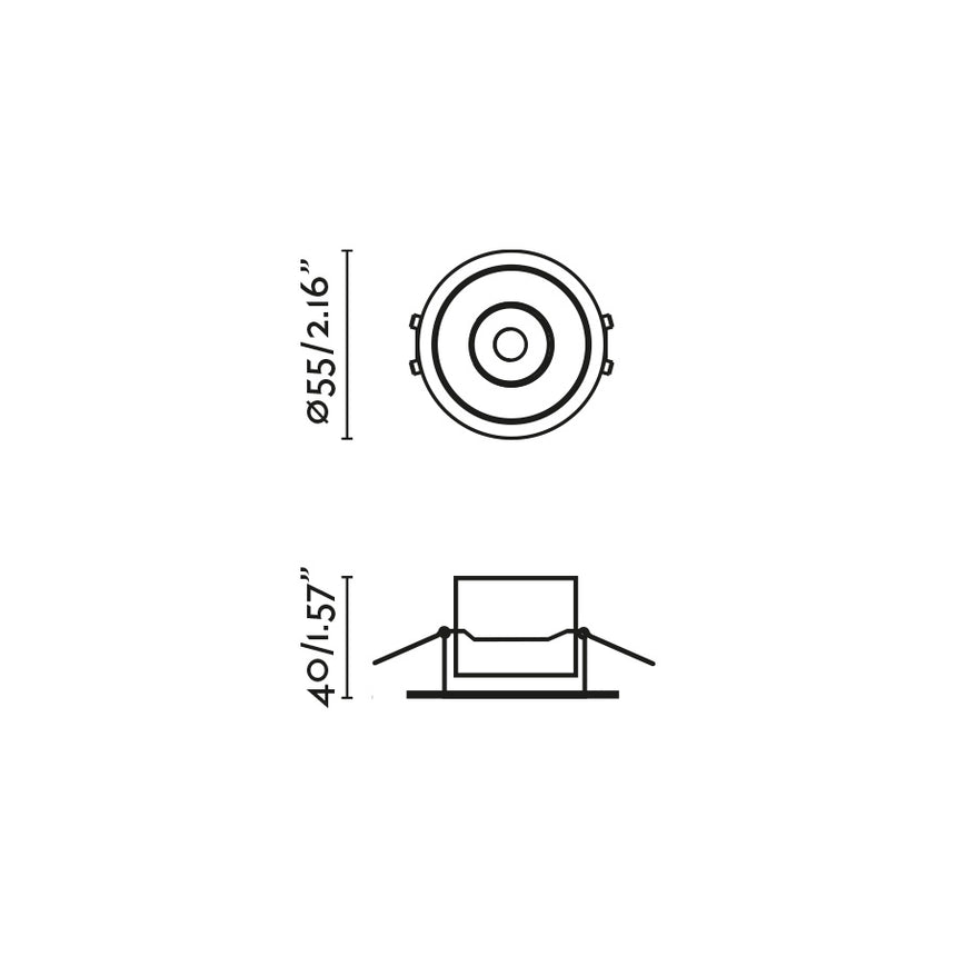Downlight empotrable de techo Faro Flic GU10 LED blanco IP20 44108