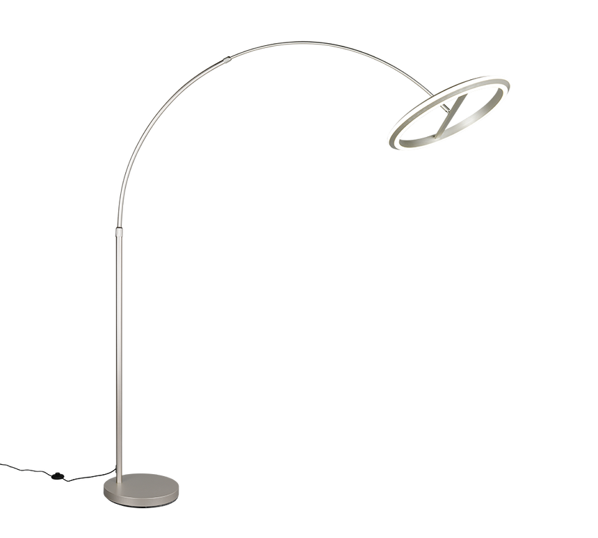 Lámpara de pie Trio Amador LED níquel mate 205cm 442410107