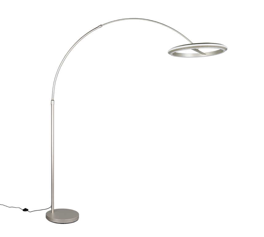 Lámpara de pie Trio Amador LED níquel mate 205cm 442410107