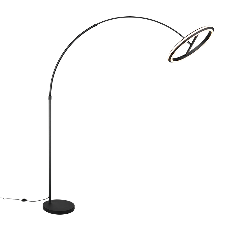 Lámpara de pie Trio Amador LED negro mate 205cm 442410132