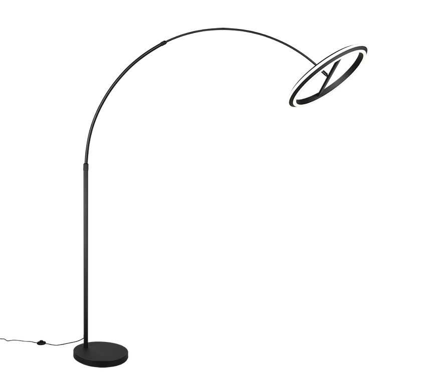 Lámpara de pie Trio Amador LED negro mate 205cm 442410132