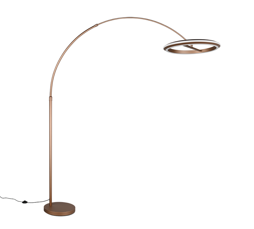 Lámpara de pie Trio Amador LED marrón café 205cm 442410165