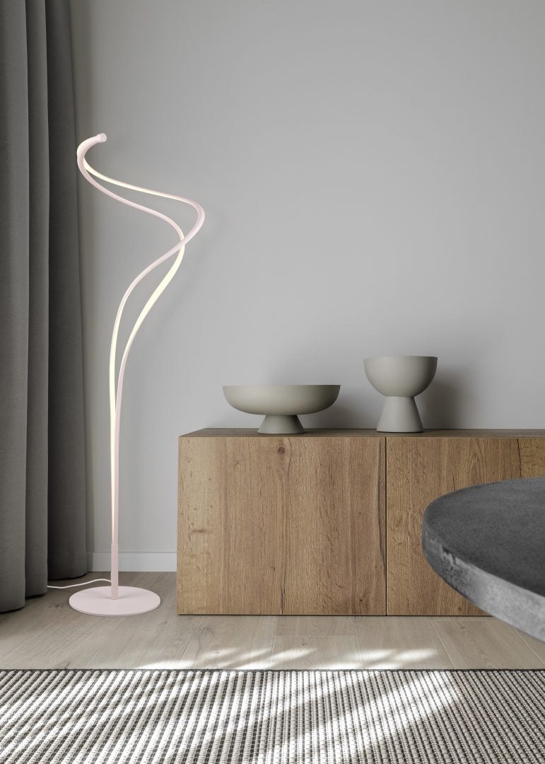 Trio NALA LED Living Room Floor Lamp White 444310131