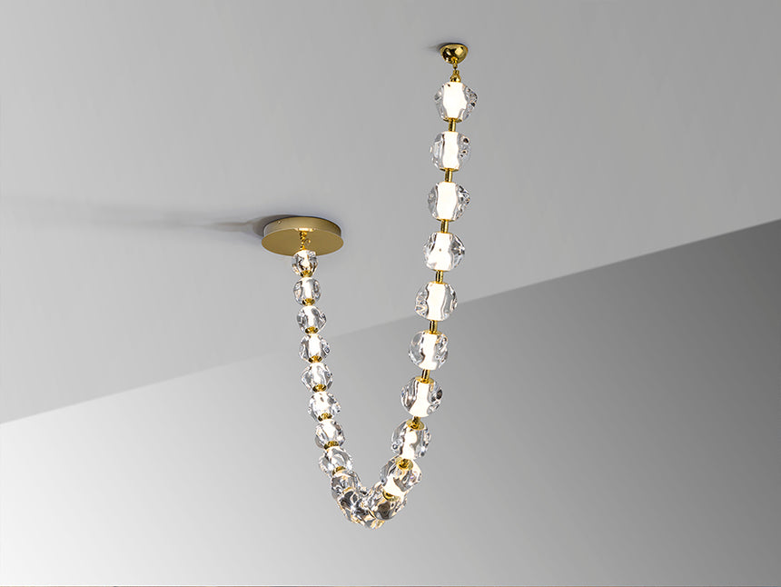 Schuller Zaria II Chandelier 21 lights gold/transparent dimmable 448796