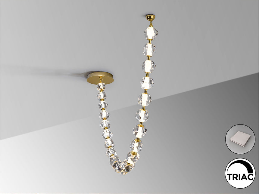 Lámpara de techo colgante Schuller Zaria II 21 luces dorado y oro 3000K regulable vista 3