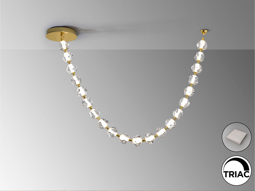 Lámpara de techo colgante Schuller Zaria II 21 luces dorado y oro 3000K regulable vista 4