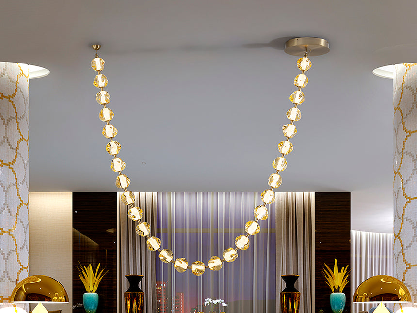 Schuller Zaria II Chandelier 29 lights bronze/Amber Dim 448956