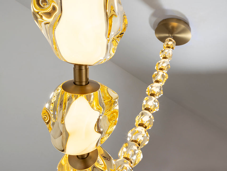 Schuller Zaria II Chandelier 29 lights bronze/Amber Dim 448956