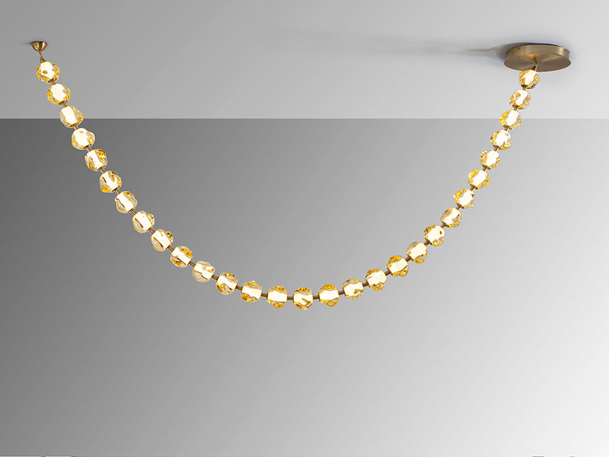 Schuller Zaria II Chandelier 29 lights bronze/Amber Dim 448956