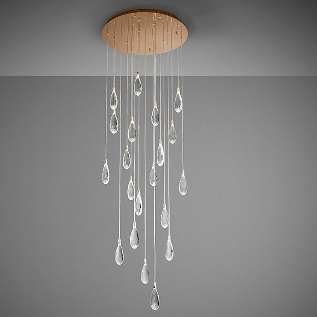 Schuller Lágrimas lámpara de techo 20 luces oro rosa