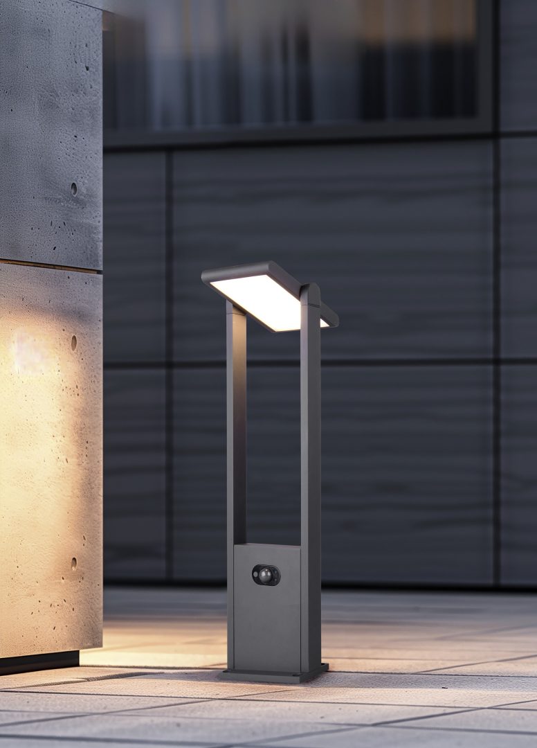 Baliza de exterior Trio Malawi LED antracita solar CCT regulable IP65 101cm 4537