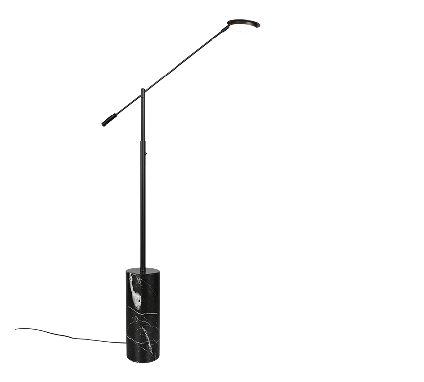 Lámpara de pie Trio Fiore LED negro mate 145cm 454610132