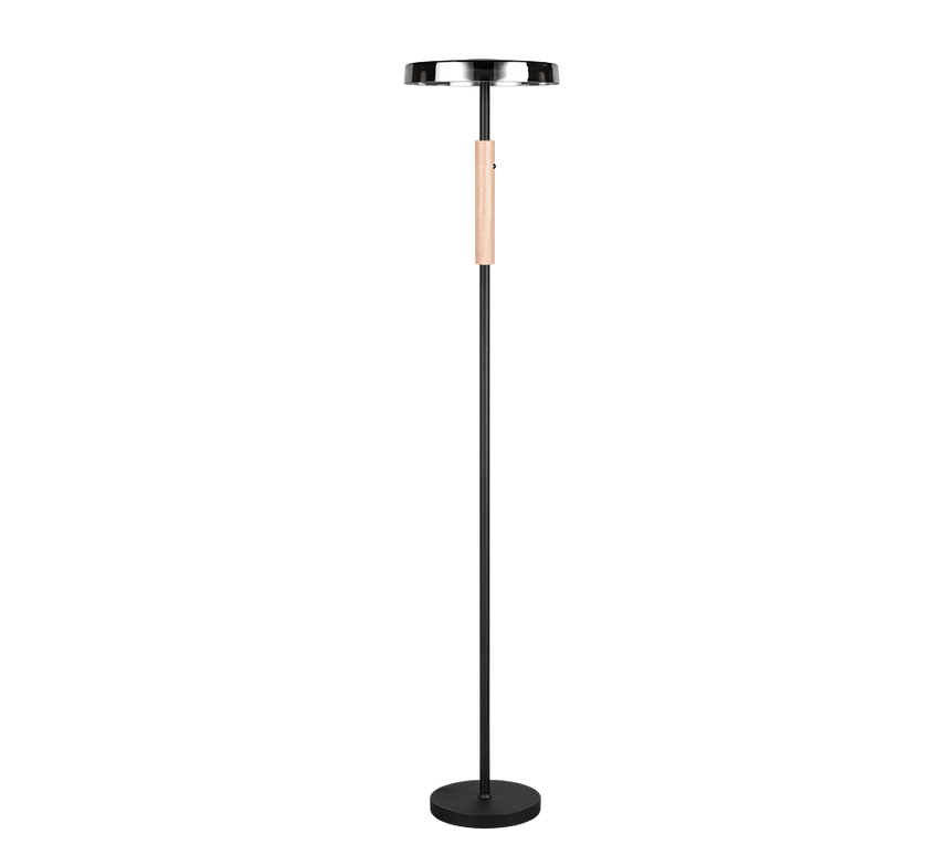 Lámpara de pie Trio Celeste LED marrón café 3000K táctil 160cm 454910165 - vista 5