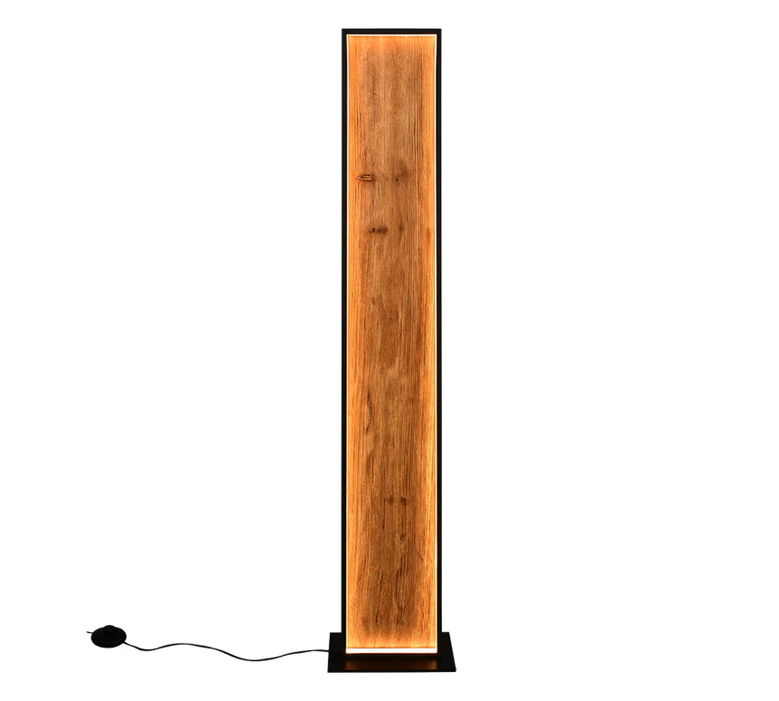 Lámpara de pie Trio Kalea LED madera 3000K 120cm 455510130