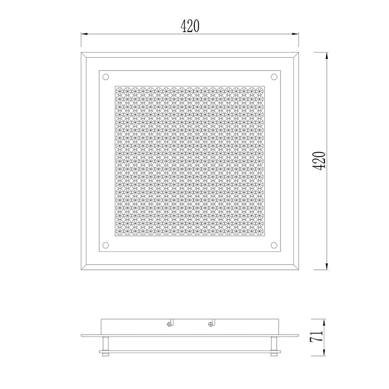 Plano de medidas - Mantra Crystal LED plafón LED cromo 4582