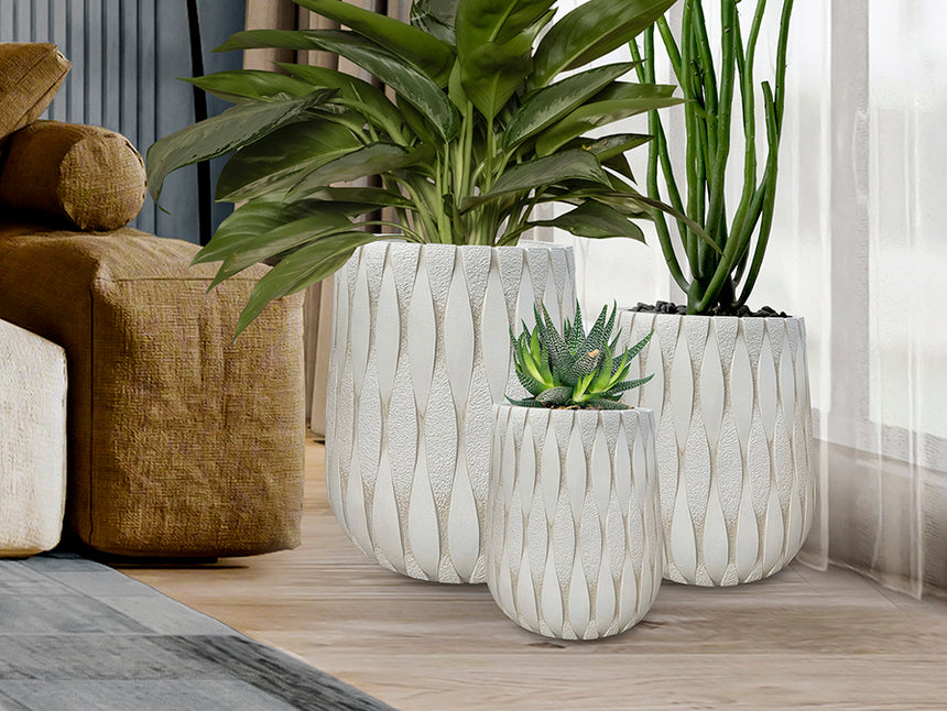 Schuller Jasmine Set of 3 Beige Planters 459631