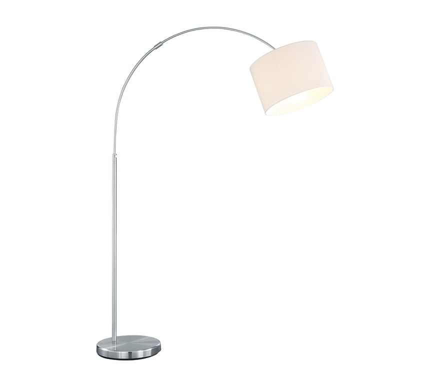 Lámpara de pie Trio Hotel níquel mate 215cm 4