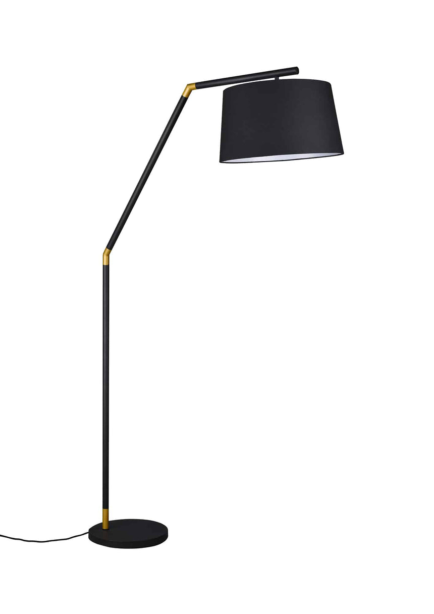 Trio Tracy Black Mat Metal Floor Lamp 462100132