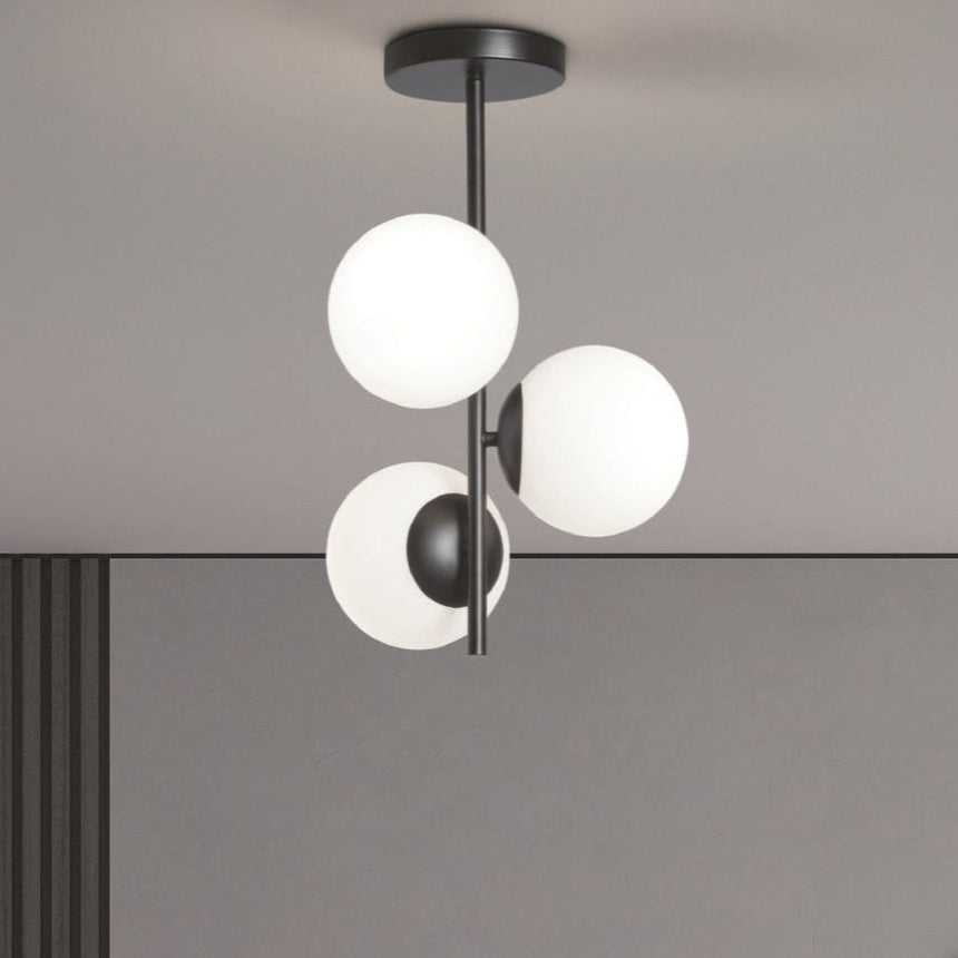 MDC Rondo Plafón de bolas 3 luces negro y blanco 578089101