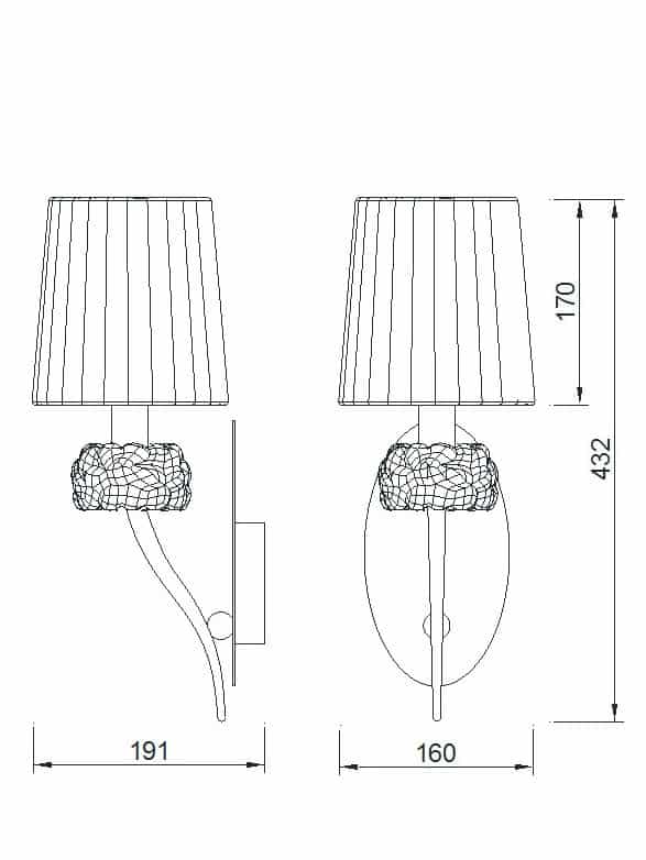 Mantra Loewe Antique Brass Aplique dorado, cobrizo 4735