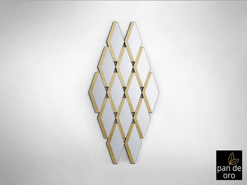 Espejo Schuller Romulo pan de oro y negro 60x120cm vista 2