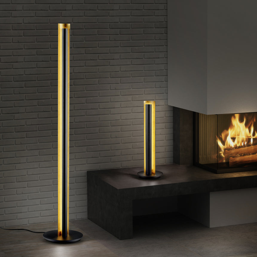 Lámpara de pie Trio Texel LED negro 3000K Ø25cm 15W 474410179
