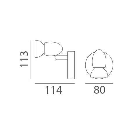 MDC OUVI 570108001 Foco OUVI base 1 foco 5W Blanco