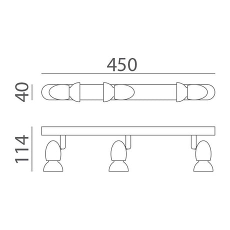 MDC OUVI 570128001 Foco OUVI regleta de 3 focos 5W Blanco