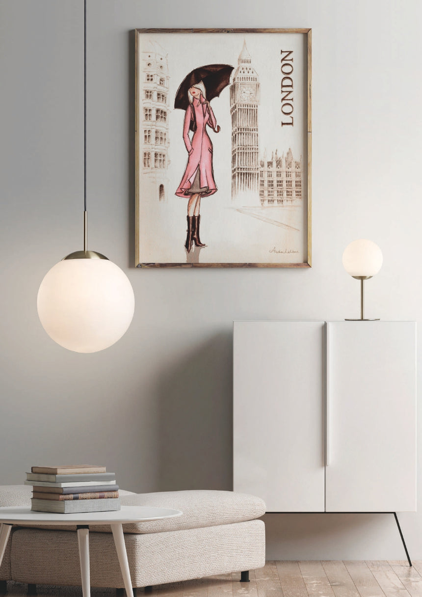 MDC Ronda 1-light pendant ceiling lamp with matte gold opal ball 577766101