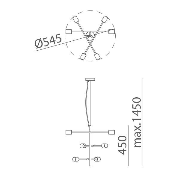 MDC ATENEA 576599121 Colgante 6 L Atenea Negro