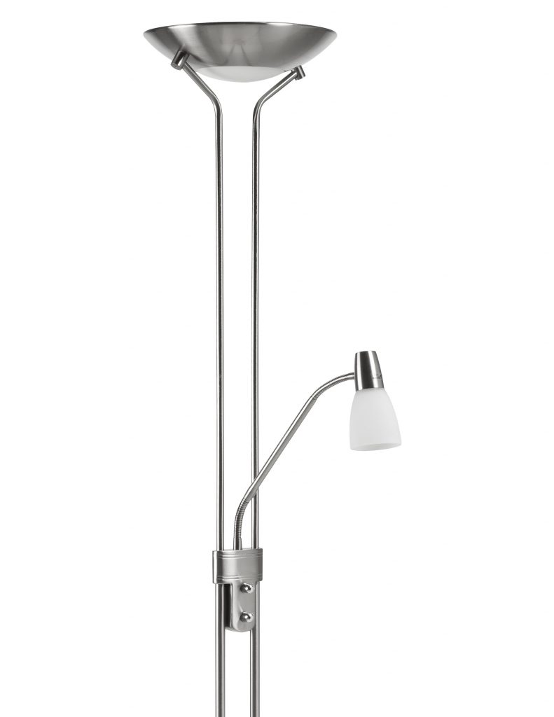 MDC DORIS 567723526 Lámpara pie DORÍS 2*E27 26W-E14 9W cromo mate