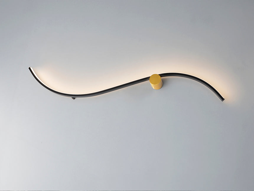 Lámpara aplique de pared Schuller Siloe LED negro y oro 3000K 483265 - imagen 5