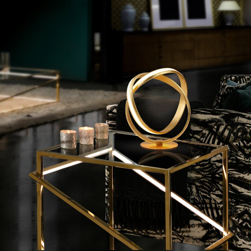 Schuller Lazas Gold leaf Table Lamp ř30 486637