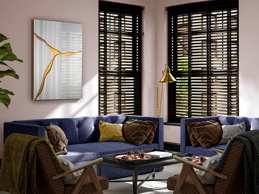 Schuller Surcos Espejo rectangular vertical pan de oro 80x120 487351