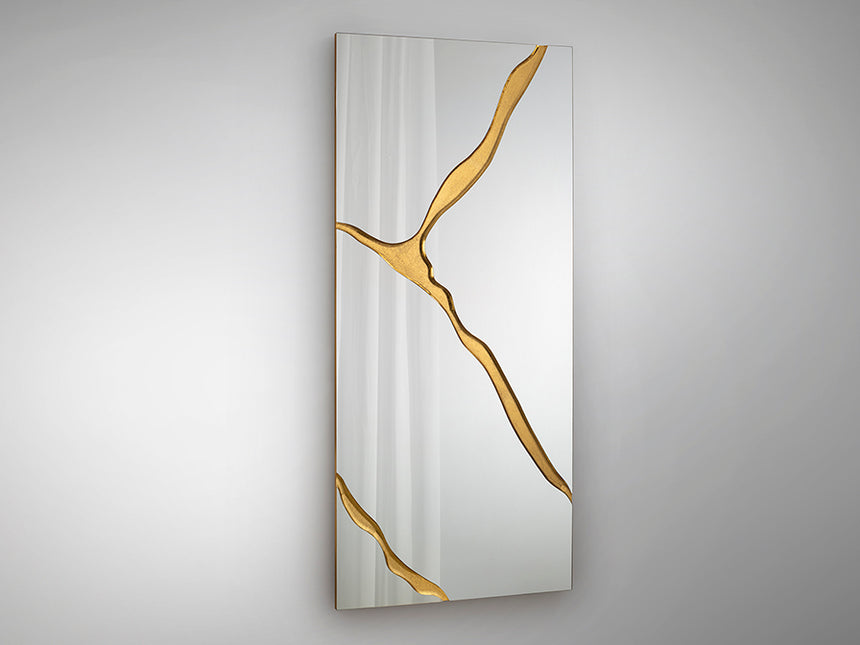 Schuller Surcos Espejo rectangular horizontal pan de oro 80x180 487474