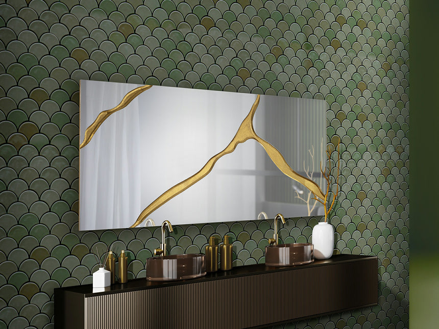 Espejo Schuller Surcos pan de oro 80x180cm 487474